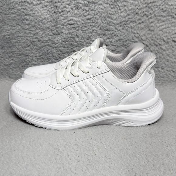 Orthofeet Roam Hands Free Womens size 7 Wide Walking Shoes White Leather - Picture 3 of 9